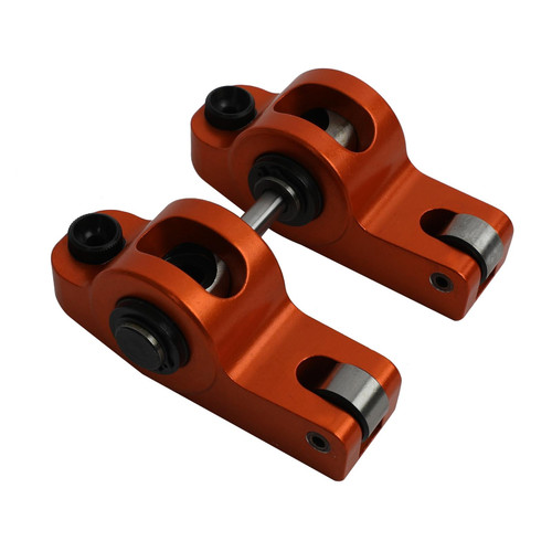 Sharp Rockers S40196 Rocker Arm, Original, Pedestal Mount, 1.60 Ratio, Full Roller, Aluminum, Orange Anodized, AMC / Jeep Inline-6, Set of 12