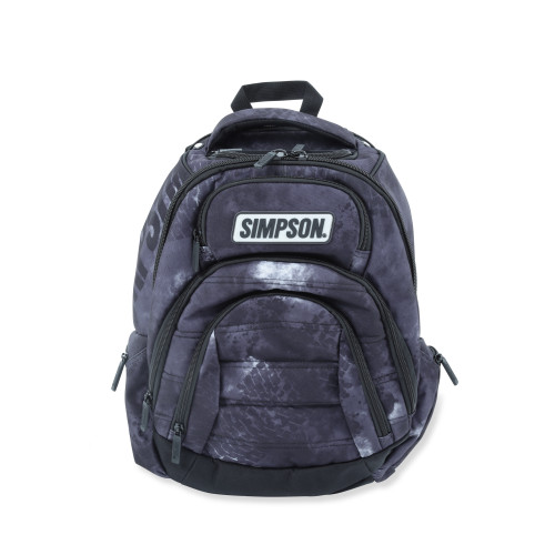 Simpson Safety 23607 Gear Bag, Pit Pack, 13 in Wide, 10 in Deep, 18 in Tall, BackPack, Laptop Compartment, Zipper Closure, Polyester, Black / Gray, Each