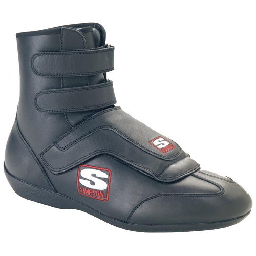 Simpson Safety SP110BK Driving Shoe, Stealth Sprint, High-Top, SFI 3.3/5, Leather Outer, Nomex Inner, Black, Size 11, Pair