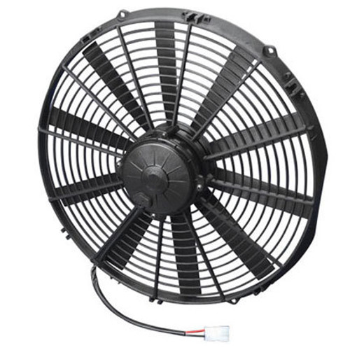 Spal Advanced Technologies 30102540 Electric Cooling Fan, High Performance, 16 in Fan, Pusher, 2089 CFM, 12V, Straight Blade, 16.22 x 15.63 in, 3.45 in Thick, Plastic, Each