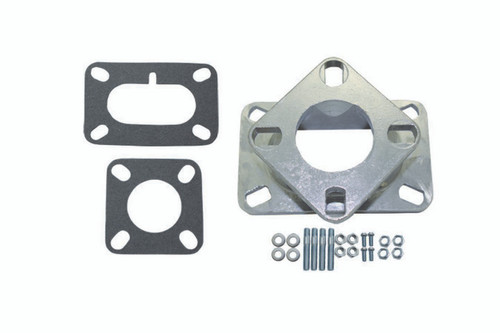 Specialty Products Company 9149 Carburetor Adapter, 1-5/8 in Thick, Open, Rochester 2-Barrel to 1 Barrel, Gasket / Hardware, Aluminum, Natural, Each