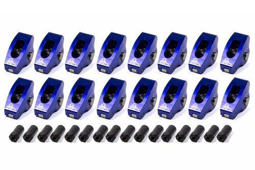 Scorpion Performance 1022 Rocker Arm, Race Series, 5/16 in Pedestal Mount, 1.72 Ratio, Full Roller, Aluminum, Blue Anodized, Small Block Ford, Set of 16