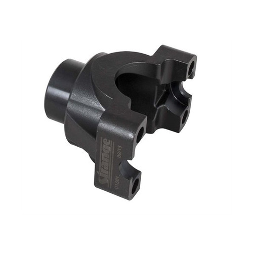 Strange U1601 Pinion Yoke, 30 Spline, 3.125 in Long, Chromoly, Black, 1350 U-Joint, GM 12-Bolt, Each