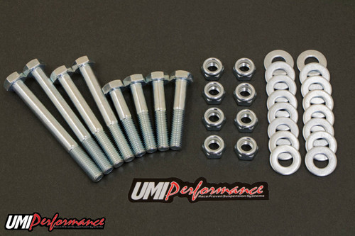Umi Performance 3013 Control Arm Bolt, Upper / Lower, Hex Head Bolts, Bolts / Lock Nuts / Washers Included, Steel, Zinc Plated, GM G-Body 1978-88, Kit