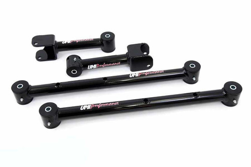 Umi Performance 301516-B Control Arm, Tubular, Lower / Upper, Polyurethane Bushings, Steel, Black Powder Coat, GM G-Body 1978-88, Kit