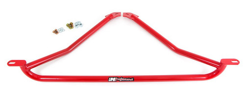 Umi Performance 3053-R Chassis Brace, 3-Point, Front Subframe, Tubular, Bolt-On, Steel, Red Powder Coat, GM G-Body 1978-88, Each