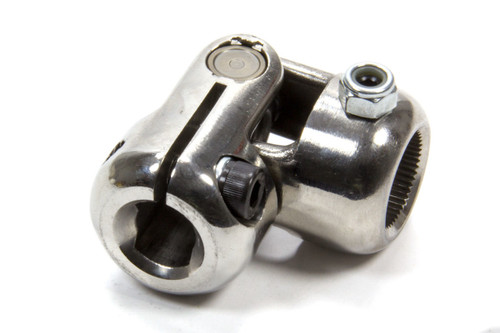 Unisteer Perf Products 8050320 Steering Universal Joint, Single Joint, 3/4 in Double D to 1 in 48 Spline, Stainless Steel, Polished, Universal, Each