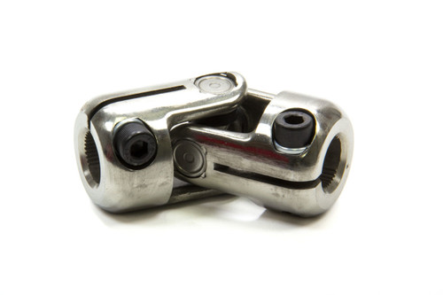 Unisteer Perf Products 8050410 Steering Universal Joint, Single Joint, 3/4 in 36 Spline to 3/4 in 36 Spline, Stainless Steel, Polished, Universal, Each