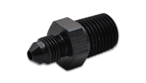 Vibrant Performance 10213 Fitting, Adapter, Straight, 4 AN Male to 3/8 in NPT Male, Aluminum, Black Anodized, Each