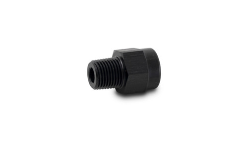 Vibrant Performance 10398 Fitting, Adapter, Straight, 1/8 in NPT Male to 1/8 in BSPT Female, Aluminum, Black Anodized, Each