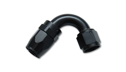 Vibrant Performance 21206 Fitting, Hose End, 120 Degree, 6 AN Hose to 6 AN Female, Swivel, Aluminum, Black Anodized, Each