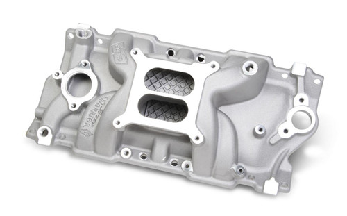 Weiand 8170WND Intake Manifold, Street Warrior, Square Bore, Dual Plane, Aluminum, Natural, Small Block Chevy, Each