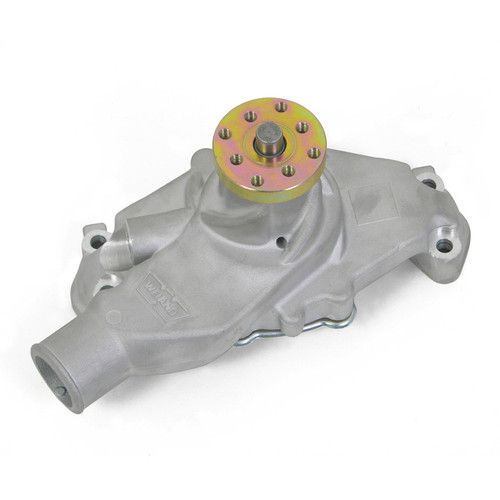 Weiand 9208 Water Pump, Mechanical, Action Plus, 5/8 in Pilot, Short Design, Aluminum, Natural, Small Block Chevy, Each