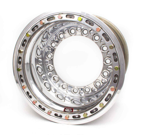 Weld Racing 559-5425 Wheel, Wide 5 XL, 15 x 14 in, 5.000 in Backspace, Wide 5 Bolt Pattern, Beadlock, Aluminum, Polished, Each