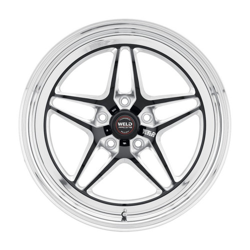 Weld Racing 81HB7100C72A Wheel, S81, 17 x 10 in, 7.200 in Backspace, 5 x 5.00 in Bolt Pattern, High Pad, Aluminum, Black Anodized / Polished, Each