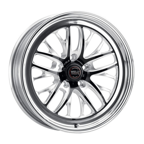 Weld Racing 82HB7100C72A Wheel, S82, 17 x 10 in, 7.200 in Backspace, 5 x 5.00 in Bolt Pattern, High Pad, Aluminum, Black Anodized / Polished, Each