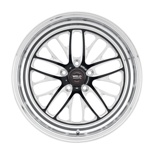 Weld Racing 82HB8050B21A Wheel, S82, 18 x 5 in, 2.100 in Backspace, 5 x 4.75 in Bolt Pattern, High Pad, Aluminum, Black Anodized / Polished, Each