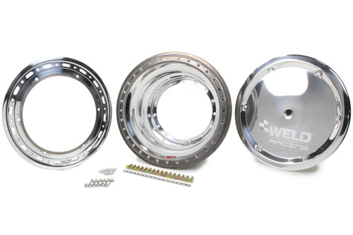 Weld Racing P857-5954-6 Wheel Shell, Outer, 15 x 9.25 in, Beadlock, Cover Included, Aluminum, Polished, Each