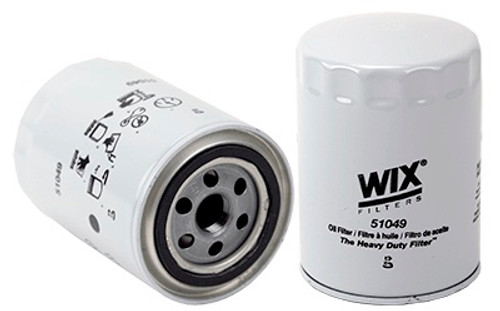 Wix Racing Filters 51049 Oil Filter, Canister, Screw-On, 5.178 in Tall, 13/16-16 in Thread, 21 Micron, Steel, White Paint, Various GM 1959-67, Each