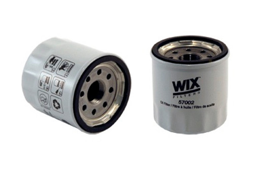 Wix Racing Filters 57002 Oil Filter, Canister, Screw-On, 2.827 in Tall, 20 mm x 1.5 Thread, 15 Micron, Steel, White Paint, Various Mazda 2012-22 / Toyota Yaris 2016-20, Each