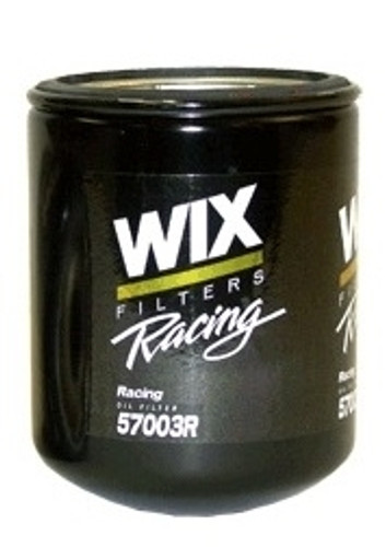 Wix Racing Filters 57003R Oil Filter, Canister, Screw-On, 6.210 in Tall, 1-1/2-12 in Thread, Steel, Black Paint, Various Applications, Each