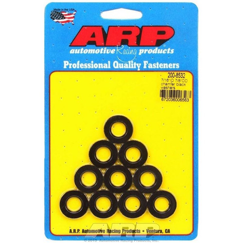 ARP 200-8532 Flat Washers, 0.438 in. ID, 7/8 in. OD, 0.120 in. Thick, Chromoly, Set of 10