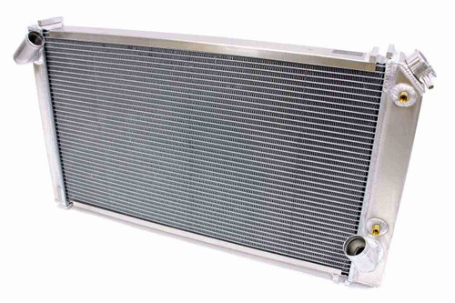 Be-Cool Radiators 62029 Radiator, Factory-Fit, 32 in W x 19 in H x 3 in D, Driver Side Inlet, Passenger Side Outlet, Aluminum, Natural, Automatic, Chevy Corvette 1968-82, Each