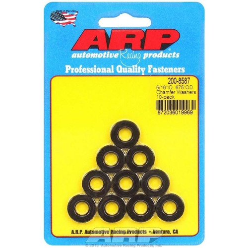 ARP 200-8587 Flat Washers, 0.313 in. ID, 0.675 in. OD, 0.120 in. Thick, Chromoly, Set of 10