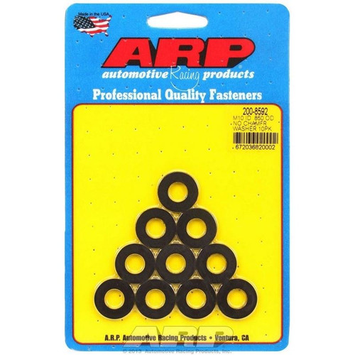 ARP 200-8592 Flat Washers, 0.394 in. ID, 0.850 in. OD, 0.120 in. Thick, Chromoly, Set of 10