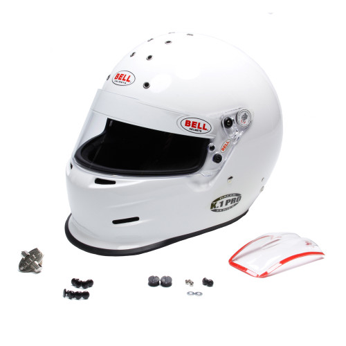 Bell Helmets 1420A06 K-1 Pro Helmet, Full Face, Snell SA2020, Head and Neck Support Ready, White, X-Large, Each