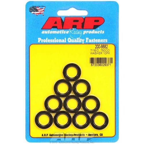 ARP 200-8682 Flat Washers, 0.438 in. ID, 3/4 in. OD, 0.073 in. Thick, Chromoly, Set of 10