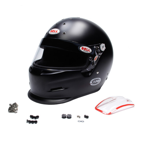 Bell Helmets 1420A14 K-1 Pro Helmet, Full Face, Snell SA2020, Head and Neck Support Ready, Flat Black, Medium, Each
