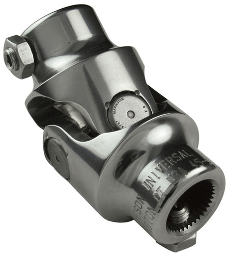 Borgeson 124949 Steering Universal Joint, Single Joint, 3/4 in Double D to 3/4 in Double D, Stainless, Polished, Universal, Each