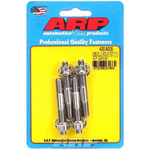 ARP 400-8005 Universal Studs, 12-Point, M8 x 1.25mm, 2.250 in. Long, Set of 4