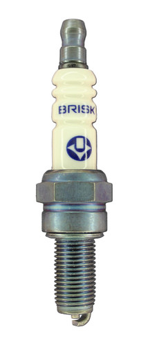 Brisk Racing Spark Plugs AR10S Spark Plug, Silver Racing, 10 mm Thread, 19 mm Reach, Heat Range 10, Gasket Seat, Resistor, Each