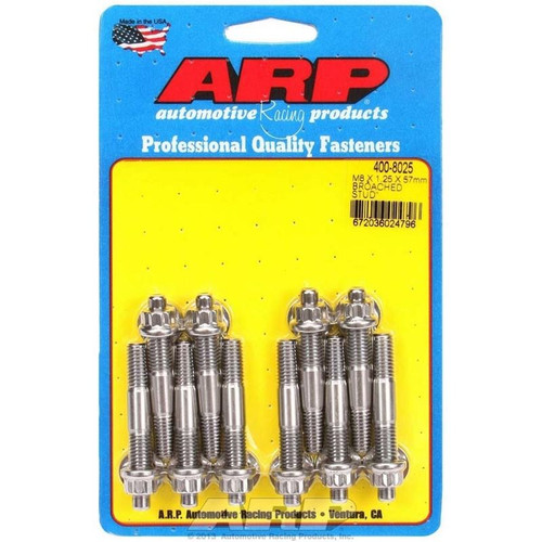 ARP 400-8025 Universal Studs, 12-Point, M8 x 1.25mm, 2.250 in. Long, Set of 10