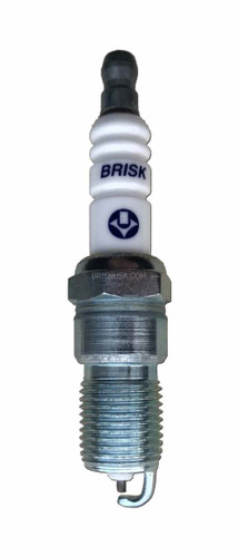 Brisk Racing Spark Plugs GR15YS Spark Plug, Silver Racing, 14 mm Thread, 18 mm Reach, Heat Range 15, Tapered Seat, Resistor, Each