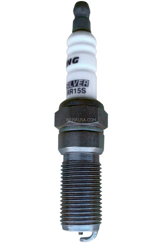 Brisk Racing Spark Plugs RR15S Spark Plug, Silver Racing, 14 mm Thread, 25 mm Reach, Heat Range 15, Tapered Seat, Resistor, Each