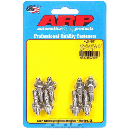 ARP 400-7611 Valve Cover Stud Kit, 1.170 in. Long, 12-Point, Stainless Steel, Set of 8
