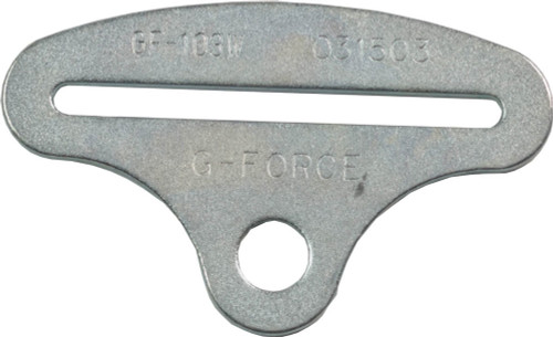 G-Force 103W Harness Hardware, Bolt-In, 3 in Wide, Steel, Zinc Oxide, Each