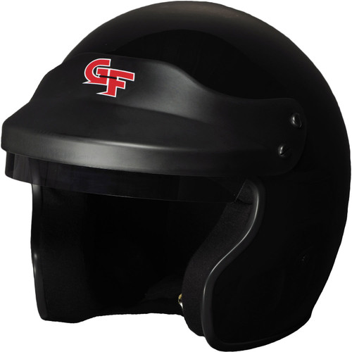 G-Force 13002XXLBK Helmet, GF1, Open Face, Snell SA2020, Head and Neck Support Ready, Black, 2X-Large, Each