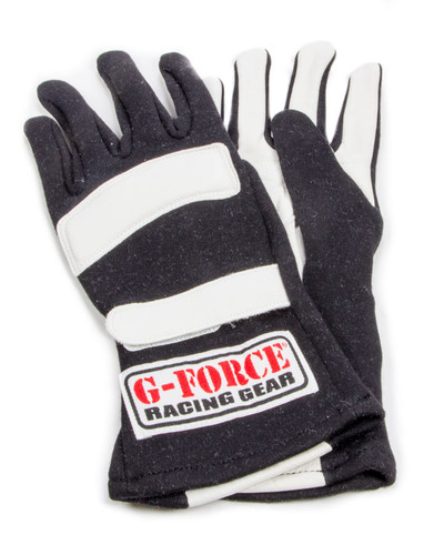 G-Force 4101XLGBK Driving Gloves, G5 RaceGrip, SFI 3.3/5, Double Layer, Premium Nomex / Leather, Black, X-Large, Pair