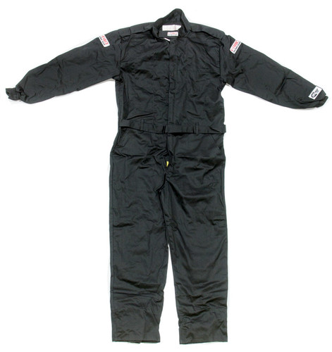 G-Force 4125XLGBK GF125 Driving Suit, 1-Piece, SFI 3.2A/1, Single Layer, Fire Retardant Cotton, Black, X-Large, Each