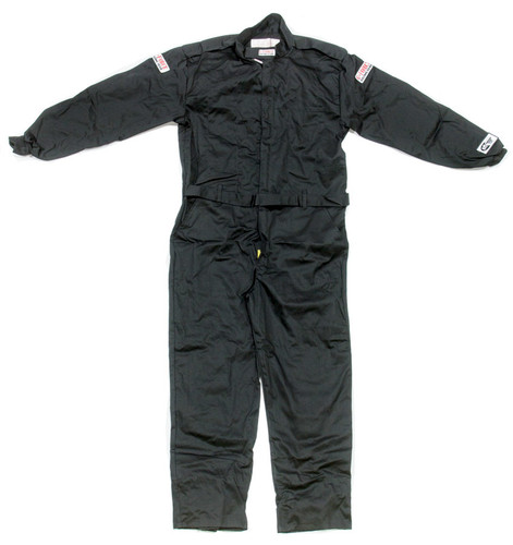 G-Force 4125XXLBK GF125 Driving Suit, 1-Piece, SFI 3.2A/1, Single Layer, Fire Retardant Cotton, Black, 2X-Large, Each