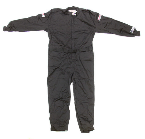 G-Force 4125XXXBK GF125 Driving Suit, 1-Piece, SFI 3.2A/1, Single Layer, Fire Retardant Cotton, Black, 3X-Large, Each