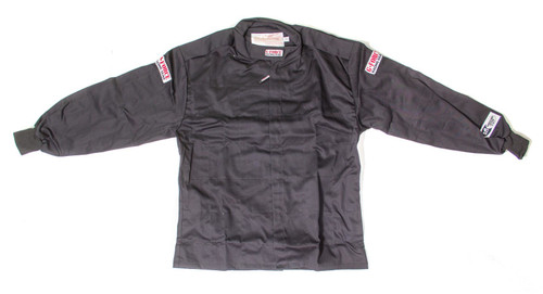 G-Force 4126MEDBK GF125 Driving Jacket, SFI 3.2A/1, Single Layer, Fire Retardant Cotton/Pyrovatex, Black, Medium, Each