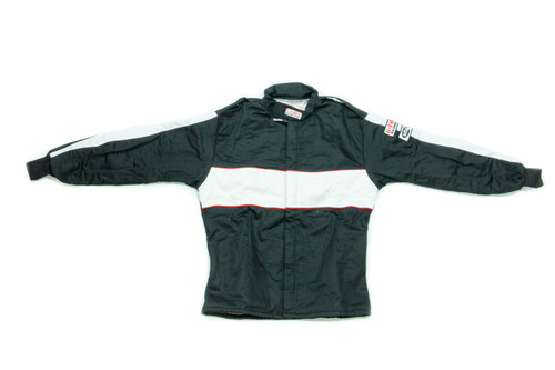 G-Force 4385SMLBK GF505 Driving Jacket, SFI 3.2A/5, Triple Layer, Fire Retardant Cotton/Nomex, Black/White, Small, Each