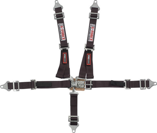 G-Force 6460BK Harness, Junior Racer, 5 Point, Latch and Link, SFI 16.1, Pull Up Adjust, Bolt-On / Wrap Around, Individual Harness, Black, Kit