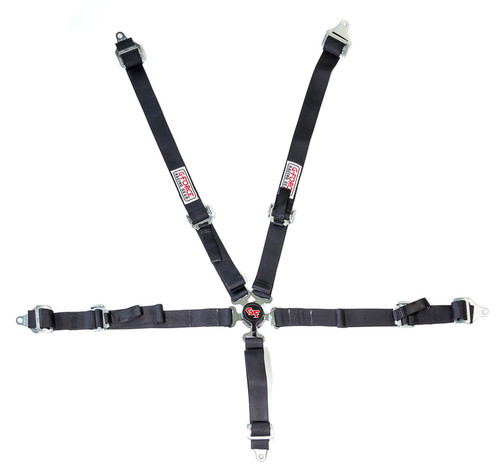 G-Force 7460BK Harness, 5 Point, Camlock, SFI 16.1, Pull up Adjust, Bolt-On, Individual Harness, Black, Junior, Kit