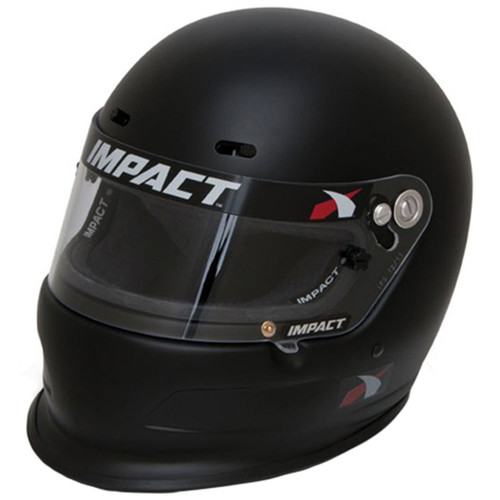 Impact Racing 14020512 Charger Helmet, Full Face, Snell SA2020, Head and Neck Support Ready, Flat Black, Large, Each